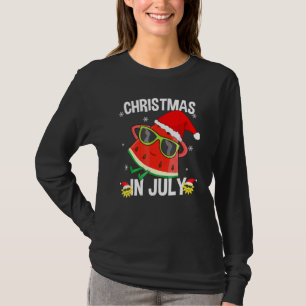 Weihnachten Juli Sommer Weihnachten Melone T-Shirt