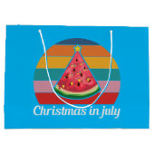 Weihnachten Juli Wassermelone Große Geschenktüte (Rückseite)