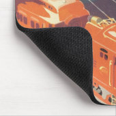 Weihnachten, Junge spielen mit Spielzeugbahnen Mousepad (Ecke)