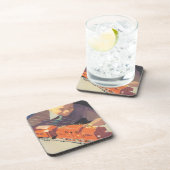 Weihnachten, Junge spielen mit Spielzeugbahnen Untersetzer (Rechte Seite)