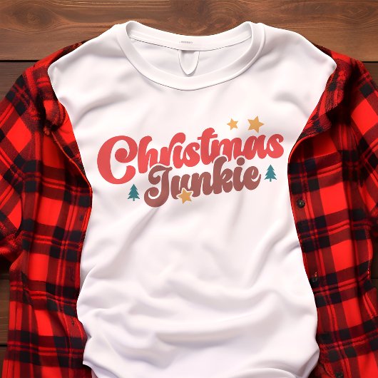 Weihnachten Junkie Feiertage Tri-Blend Shirt
