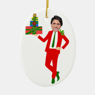 Weihnachten Justin Trudeau Keramik Ornament