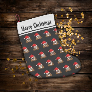 Weihnachten kacke emoji niedliches Muster Kleiner Weihnachtsstrumpf