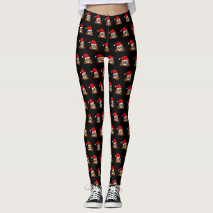 Weihnachten kacken emoji Muster Leggings