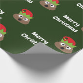 Weihnachten kacken Emoji Verpackungs-Papier Geschenkpapier (Ecke)