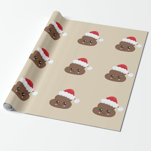 Weihnachten kacken Emoji Verpackungs-Papier Geschenkpapier (Ungerollt)