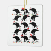 Weihnachten Kackend Hund Keramikornament (Links)