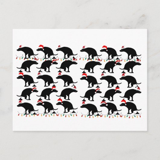 Weihnachten Kackend Hund Postkarte (Vorderseite)