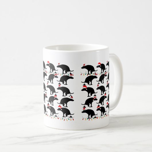 Weihnachten Kackend Hundehunde Kaffeetasse (VorderseiteRechts)