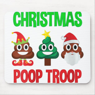 Weihnachten kackend Truppe kacke Emoji Mousepad