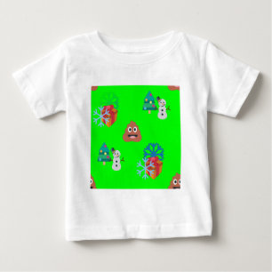 Weihnachten kackte Emoji Baby T-shirt