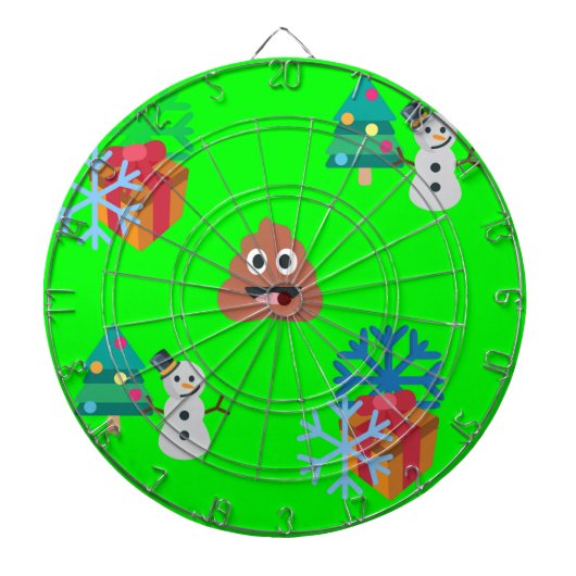 Weihnachten kackte Emoji Dartscheibe (vorne)