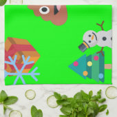 Weihnachten kackte Emoji Geschirrtuch (Gefaltet)