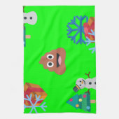 Weihnachten kackte Emoji Geschirrtuch (Vertikal)