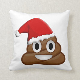 Weihnachten kackte Emoji Kissen