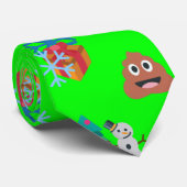 Weihnachten kackte Emoji Krawatte (Gerollt)