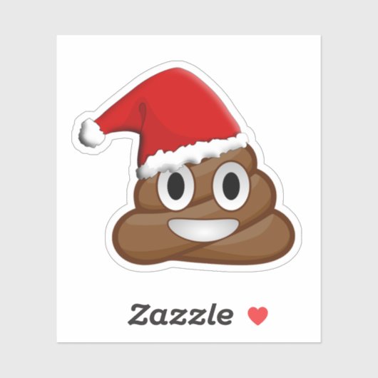 Weihnachten kackte emoji Niedlich Funny Aufkleber (Blatt)