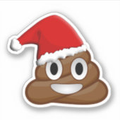 Weihnachten kackte emoji Niedlich Funny Aufkleber (Vorderseite)