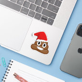Weihnachten kackte emoji Niedlich Funny Aufkleber (Laptop mit iPhone)