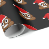 Weihnachten kackte emoji Niedlich Funny Geschenkpapier (Rolleneckpunkt)