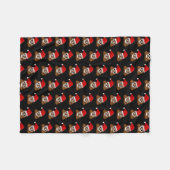 Weihnachten kackte emoji Niedlich Funny Pattern Fleecedecke (Vorderseite (Horizontal))