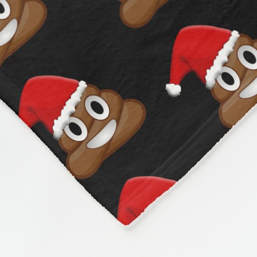 Weihnachten kackte emoji Niedlich Funny Pattern Fleecedecke (Ecke)