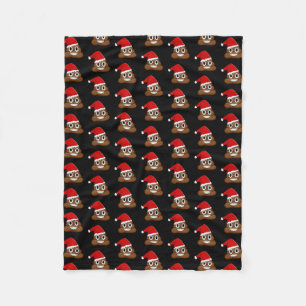 Weihnachten kackte emoji Niedlich Funny Pattern Fleecedecke