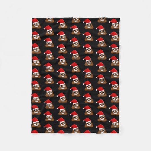 Weihnachten kackte emoji Niedlich Funny Pattern Fleecedecke (Vorderseite)