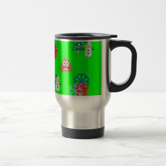 Weihnachten kackte Emoji Reisebecher (Rechts)