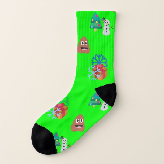 Weihnachten kackte Emoji Socken (Links - Außen)