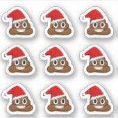 Weihnachten kackte Emojis Aufkleber (Vorderseite)
