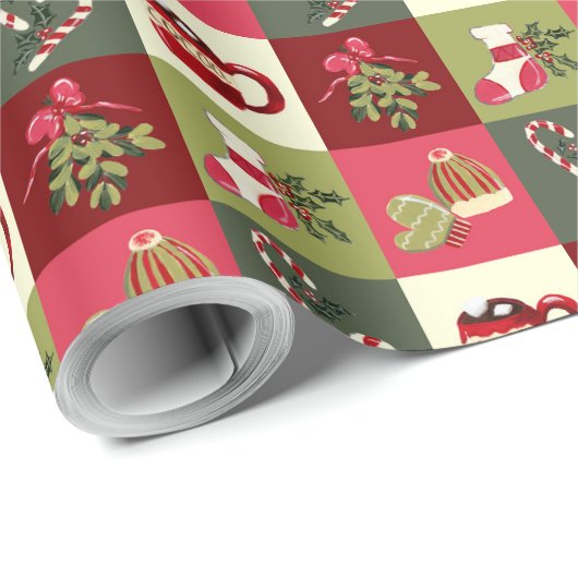 Weihnachten Kakaokonserven Geschenkpapier (Rolleneckpunkt)