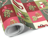 Weihnachten Kakaokonserven Geschenkpapier (Rolleneckpunkt)