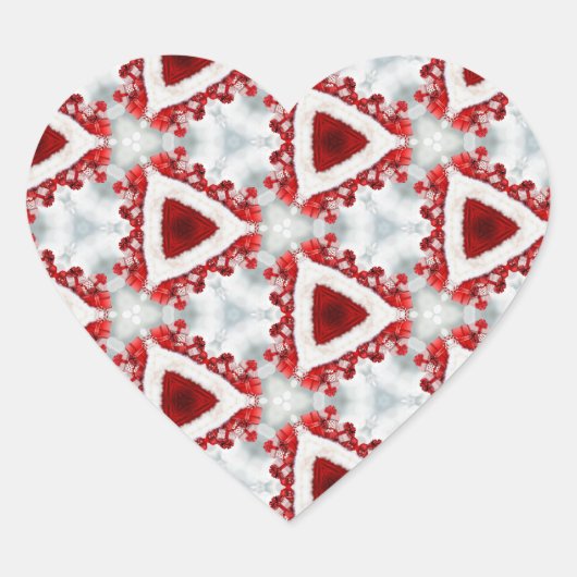 Weihnachten - Kaleidoskop-Aufkleber Herz-Aufkleber (Vorderseite)
