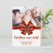 Weihnachten kam Anfang des Fotos Geburtserklärung (Stehend Vorderseite)