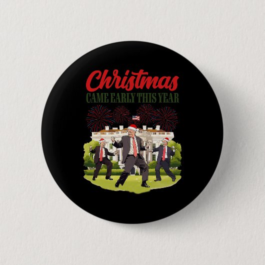 Weihnachten kam Anfang dieses Jahres Funny Santa T Button (Vorderseite)