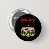 Weihnachten kam Anfang dieses Jahres Funny Santa T Button (Vorne & Hinten)