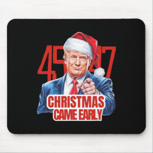 Weihnachten kam Early Funny Donald Trump Santa Cla Mousepad