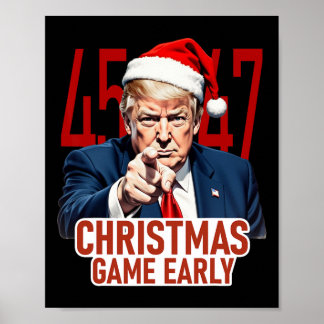Weihnachten kam Early Funny Donald Trump Santa Cla Poster