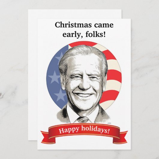 Weihnachten kam früh, Leute! Biden Christmas Card (Vorne/Hinten)