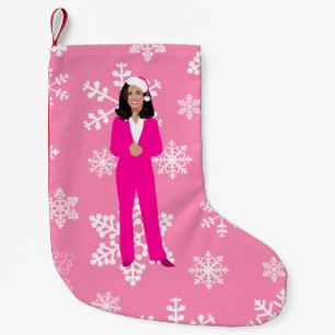 Weihnachten kamala harris santa eiskalt pink kleiner weihnachtsstrumpf