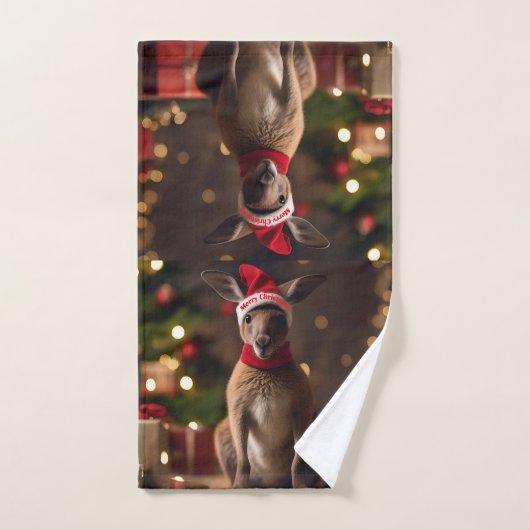 Weihnachten - Kangaroo, Handtuch (Handtuch)