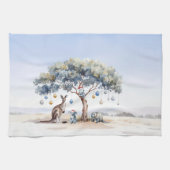 Weihnachten Kangaroo Koalas Platypus Gumtree Baubl Geschirrtuch (Horizontal)