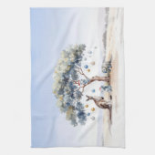 Weihnachten Kangaroo Koalas Platypus Gumtree Baubl Geschirrtuch (Vertikal)