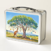 Weihnachten Kangaroo unter gumtree bunten Bauern Metall Brotdose (Rückseite)