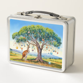 Weihnachten Kangaroo unter gumtree bunten Bauern Metall Brotdose