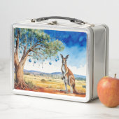 Weihnachten Kangaroo unter gumtree bunten Bauern Metall Brotdose (Beispiel)