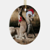 Weihnachten Kangaroos Australischer Stil Keramikornament (Rechts)