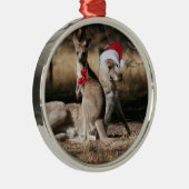 Weihnachten Kangaroos Australischer Stil Ornament Aus Metall (Rechts)