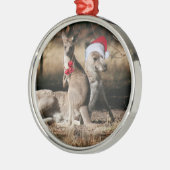 Weihnachten Kangaroos Australischer Stil Ornament Aus Metall (Links)